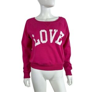 Green Sleeved Pink LOVE Sweatshirt